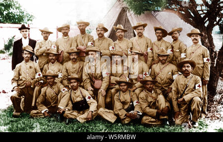 Mahatma Gandhi mit indischen Krankenwagen Korps während Burenkrieg in Südafrika 1899-1900 Stockfoto