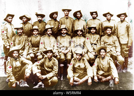 Mohandas Gandhi als indische Freiwillige Rettungswagen corps Südafrika 1906 Stockfoto