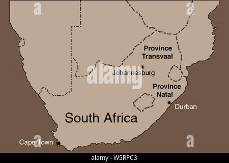 Landkarte Kapstadt Südafrika 1899 Stockfoto