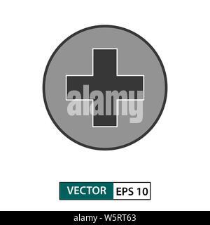 Erste Hilfe/medizinische Symbol. Auf weissem Hintergrund. Vector Illustration EPS 10. Stock Vektor