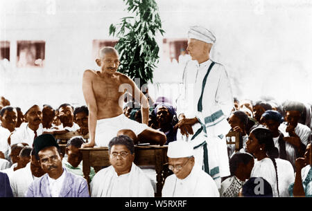 Mahatma Gandhi an öffentlichen Versammlung in Madras Tamil Nadu Indien Asien 1925 Stockfoto