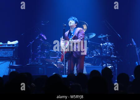 Japanische Sängerin und Songwriterin ASKA Aska führt während der Tournee 2019 in ASKA - Asien Tour in Hong Kong, China, 16. Juni 2019. Stockfoto