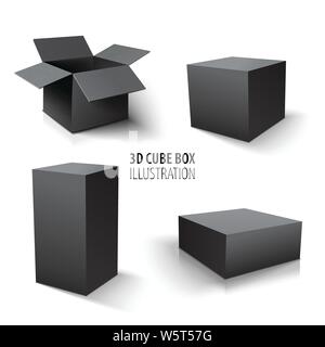 Karton verpackung. Vector Illustration Stock Vektor