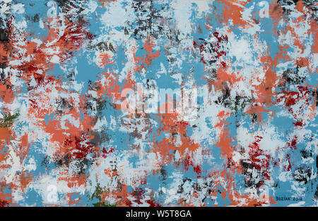 Abstrakte acryl Artwork von Ed Buziak. Stockfoto