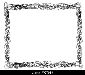 Skizze, Kritzeln rechteckigen Foto/Bilderrahmen mit Leerzeichen Stock Vektor