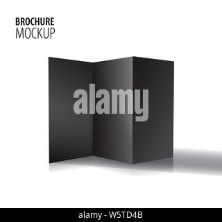 Leer Etui Papier Broschüre mockup. Vector Illustration Stock Vektor