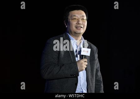 Jiang Nanchun, auch als Jason, Vorsitzender, CEO und Gründer von Focus Media Holding Ltd. bekannt, besucht die China Leaders Summit und 2018 Entreprene Stockfoto