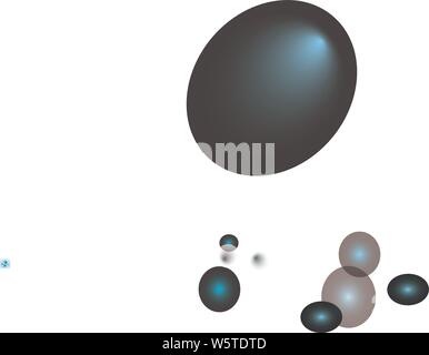 Blau dekorative Kugeln. Abstract Vector Illustration.eps 10. Stock Vektor