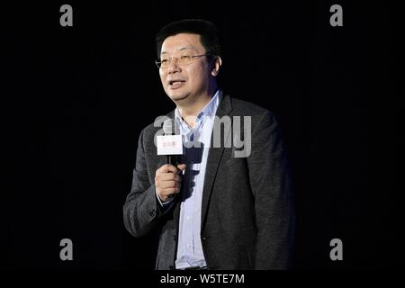 Jiang Nanchun, auch als Jason, Vorsitzender, CEO und Gründer von Focus Media Holding Ltd. bekannt, besucht die China Leaders Summit und 2018 Entreprene Stockfoto