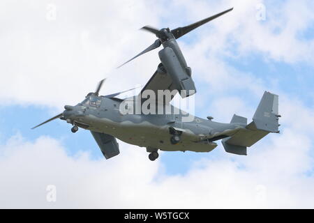 Bell Boeing V-22 Osprey Tilt rotor Flugzeuge im Royal International Air Tattoo RIAT 2019 an RAF Fairford, Gloucestershire, VEREINIGTES KÖNIGREICH Stockfoto