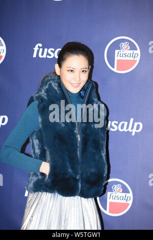 Koreanische Schauspielerin und Model Kim Soo-hyun, auch bekannt als Claudia Kim, besucht eine Werbeveranstaltung für Fusalp in Seoul, Südkorea, 3. Dezember 2018. Stockfoto