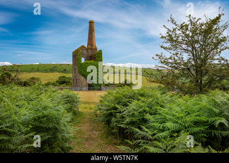 Dies ist die baufällig bleibt der Prinz von Wales Motor pumpen Haus auf den Pisten von Caradon Hill am Bodmin Moor in der Nähe der kleinen alten Dorf Stockfoto