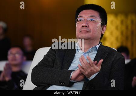 Jiang Nanchun, auch als Jason, Vorsitzender, CEO und Gründer von Focus Media Holding Ltd. bekannt, besucht die China Leaders Summit und 2018 Entreprene Stockfoto