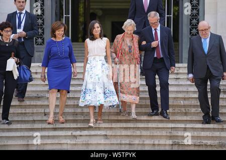 Madrid, Spanien. 30. Juli, 2019. Queen Letizia zu Besuch in der Nationalbibliothek von Spanien in Madrid, Dienstag, Juli 30, 2019 Credit: CORDON PRESSE/Alamy leben Nachrichten Stockfoto