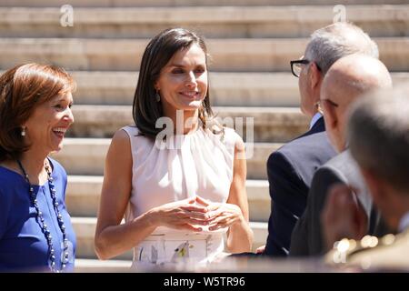 Madrid, Spanien. 30. Juli, 2019. Queen Letizia zu Besuch in der Nationalbibliothek von Spanien in Madrid, Dienstag, Juli 30, 2019 Credit: CORDON PRESSE/Alamy leben Nachrichten Stockfoto