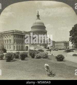 United States Capitol im Jahre 1928., Das imposanteste Gebäude in Amerika, Washington, D.C. Stockfoto