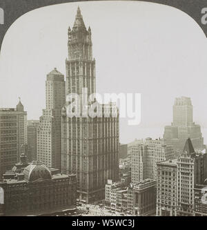 Woolworth Building 1929, für viele Jahre das höchste Gebäude der Welt. Stockfoto