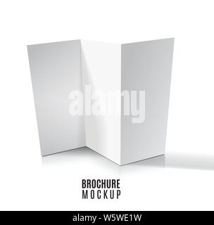 Leer Etui Papier Broschüre mockup. Vector Illustration Stock Vektor