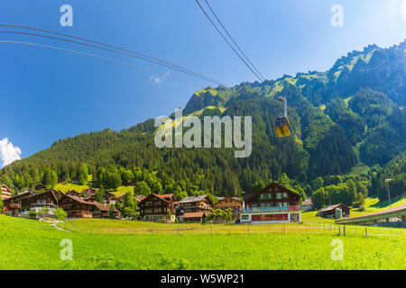 Bergdorf Wengen, Schweiz Stockfoto