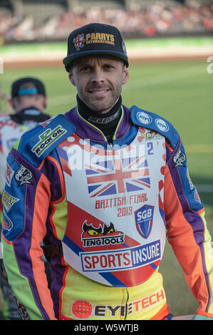 Manchester, England. 29. Juli 2019 Rory Schlein während der Sport Briten versichern Finale bei den Belle Vue nationalen Speedway Stadion, Manchester am Montag, den 29. Juli 2019 (Quelle: Ian Charles | MI Nachrichten) Stockfoto