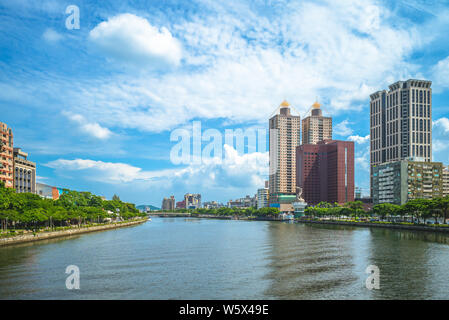 Ufer des Love River in Kaohsiung, Taiwan Stockfoto