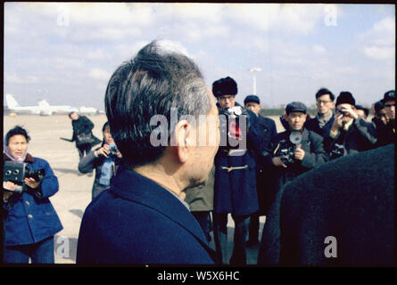 Präsident Nixon mit Chou En-lai, Premier der Volksrepublik China am Hang Chow Bankett in Peking; Umfang und Inhalt: Im Bild: Premier Chou En-lai, Präsident Nixon. Betrifft: Reise nach China. Stockfoto