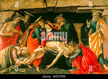 Sandro Botticelli, Klage über den toten Christus, (München), Malerei, 1490-1495 Stockfoto