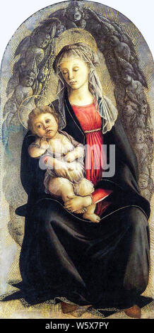 Sandro Botticelli, Madonna in Herrlichkeit mit Seraphim, Malerei, 1469-1470 Stockfoto