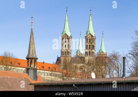 Der Bamberger Dom in Bamberg, eine Stadt in Oberfranken, Deutschland Stockfoto