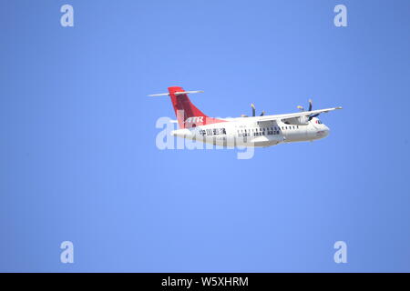 Eine ATR 42-600 der Turboprop Hersteller ATR, der während der 12. internationalen Luft- und Raumfahrt China Ausstellung, auch als Airshow Kinn bekannt Stockfoto