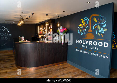 Holyrood Distillery. Portobello Beach, Edinburgh, Midlothian, Schottland. 28,07, 2019. Bild zeigt: Holyrood Distillery, die neue Whisky und Gin Destille Stockfoto