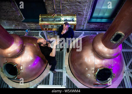 Holyrood Distillery. Portobello Beach, Edinburgh, Midlothian, Schottland. 28,07, 2019. Bild zeigt: Holyrood Distillery, die neue Whisky und Gin Destille Stockfoto