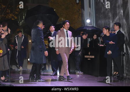 Koreanische Schauspieler Ha Jung-woo besucht eine Werbeveranstaltung für Vacheron Constantin in Seoul, Südkorea, 8. November 2018. Stockfoto