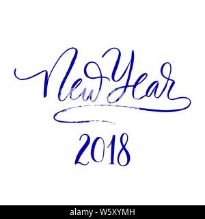 Frohe Weihnachten Schrift und Typografie. Handschrift text Design mit Winter handdrawn Schriftzug. Frohes Neues Jahr Grußkarte Dekoration. Stock Vektor