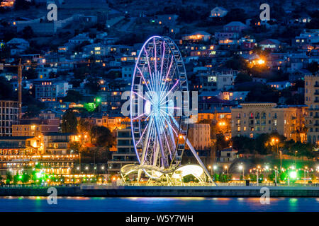 Ansicht der Baku Riesenrad, Baku, Aserbaidschan Stockfoto