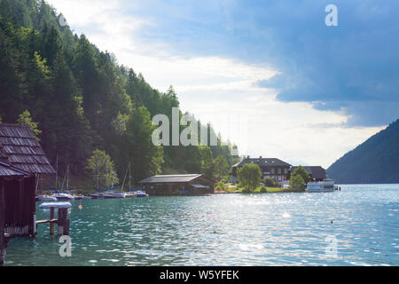 Weißensee: Weißensee East End, restaurant Dolomitenblick in Kärnten, Kärnten, Österreich Stockfoto