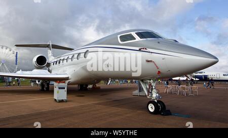 Gulfstream G550 Business Jet auf Anzeige an der Royal International Air Tattoo 2019 Stockfoto