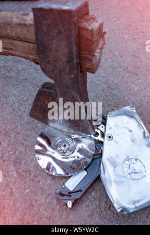 Konzept Bild, sicheres Löschen oder den Verlust von Daten Stockfoto