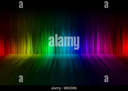 Full spectrum Rainbow mit Reflektion Stockfoto