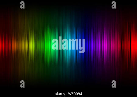 Full spectrum rainbow Audio wave Stockfoto