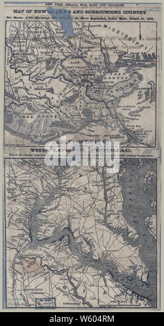 Bürgerkrieg Karten 1908 Krieg Karten und Diagramme aufzubauen und Reparatur Stockfoto