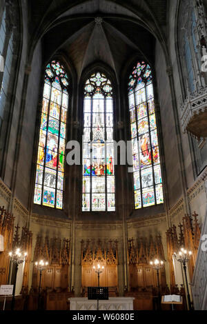 Die elisabethenkirche Innenraum Stockfoto