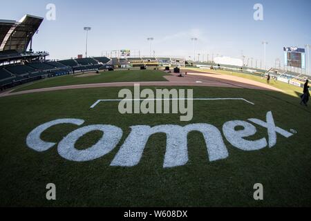 Panorámica del Estadio, gradas y Campo de Beisbol, durante el San Blas Inauguracion del Nuevo Estadio de Yaquis de Ciudad Obregon, con el Partido de Beisbol ante Naranjeros de Hermosillo. Potosinos Temporada de La Liga Mexicana del Pacifico 2016 2017 © Foto: LuisGutierrez/NORTEPHOTO.COM Stockfoto