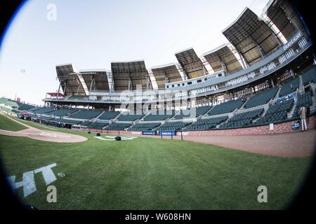 Panorámica del Estadio, gradas y Campo de Beisbol, durante el San Blas Inauguracion del Nuevo Estadio de Yaquis de Ciudad Obregon, con el Partido de Beisbol ante Naranjeros de Hermosillo. Potosinos Temporada de La Liga Mexicana del Pacifico 2016 2017 © Foto: LuisGutierrez/NORTEPHOTO.COM Stockfoto