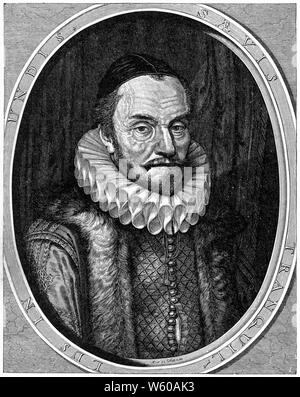 William , Prinz von Orange (1533-1584), c17.. Jahrhundert. Von Hendrik Hondius I (1573-1650). Auch bekannt als Wilhelm der Stille oder Wilhelm der Stille oder besser bekannt als Wilhelm von Orange. Stockfoto