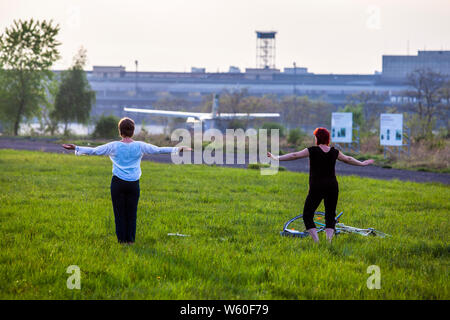 Flughafen Tempelhof in Berlin, Deutschland, umgewidmet Stockfoto