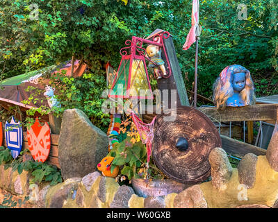 Juli 29, 2019: Kopenhagen, Dänemark: interessante Kunst Anzeige in Freistadt Christiania in Kopenhagen Stockfoto