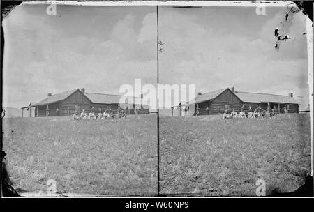 Apache Indianer und Soldaten Camp Apache Arizona Stockfoto