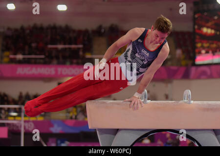 Lima, Peru. 30. Juli, 2019. Robert Neff am Pferd mit Ringen Rennen. Pan American Games 2019. Lima. PE. Credit: Reinaldo Reginato/FotoArena/Alamy leben Nachrichten Stockfoto