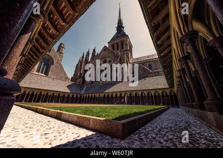 Abtei von Mont Saint Michel, ein UNESCO-Weltkulturerbe in der Normandie, Frankreich